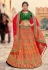 Orange silk embroidered lehenga choli 133217