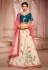 Cream silk sequins work lehenga choli 1202