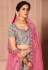 Grey silk embroidered lehenga choli 1206
