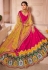 Magenta silk embroidered lehenga choli 1208