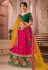 Magenta silk embroidered lehenga choli 1211