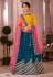 Navy blue silk mirror work lehenga choli 1212