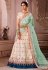 Off white silk embroidered lehenga choli 1216