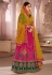 Pink silk embroidered lehenga choli 1218