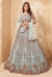 Sky blue net sequins work lehenga choli 1039