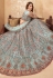 Sky blue net sequins work lehenga choli 1039