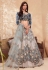 Grey net sequins work lehenga choli 1040