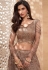 Brown net embroidered lehenga choli 1042