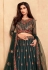 Green net embroidered lehenga choli 1045