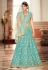 Sky blue net embroidered a line lehenga choli 5186