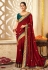 Maroon silk saree with blouse 3001