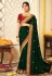 Green silk saree with blouse 3003