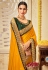 Yellow silk saree with blouse 3007