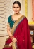 Red silk saree with blouse 3009