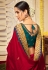 Red silk saree with blouse 3009