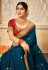 Blue silk festival wear saree 3002