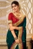 Teal silk festival wear saree 3006