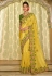 Yellow viscose festival wear saree 7004