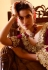 Wine georgette saree with blouse 7007