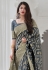 Grey banarasi saree with blouse 6003