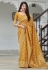 Mustard banarasi festival wear saree 6006