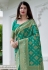 Teal banarasi festival wear saree 6002