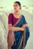 Blue silk festival wear saree 4230