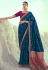 Blue silk festival wear saree 4230