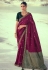 Magenta silk saree with blouse 4233