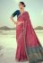 Pink silk festival wear saree 4234