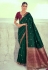 Green silk festival wear saree 4236