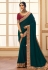 Teal silk saree with blouse 2801