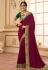 Magenta silk saree with blouse 2809