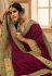 Magenta silk saree with blouse 2809