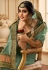 Light green silk saree with blouse 2803