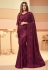 Purple silk saree with blouse 6101