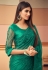 Green silk saree with blouse 6107