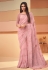 Pink silk saree with blouse 6109