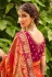 Orange silk saree with blouse 4801