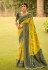Yellow silk festival wear saree 4802
