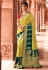 Light green silk saree with blouse 13357