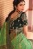 Sea green silk saree with blouse 13359