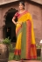 Yellow silk saree with blouse 13365