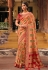 Beige silk saree with blouse 13369