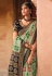 Light green silk saree with blouse 13371