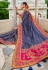 Blue banarasi silk festival wear saree 5906