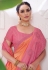 Orange viscose saree with blouse 41611