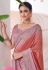 Peach viscose festival wear saree 41614