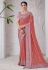 Peach viscose festival wear saree 41614