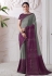 Grey viscose saree with blouse 41615